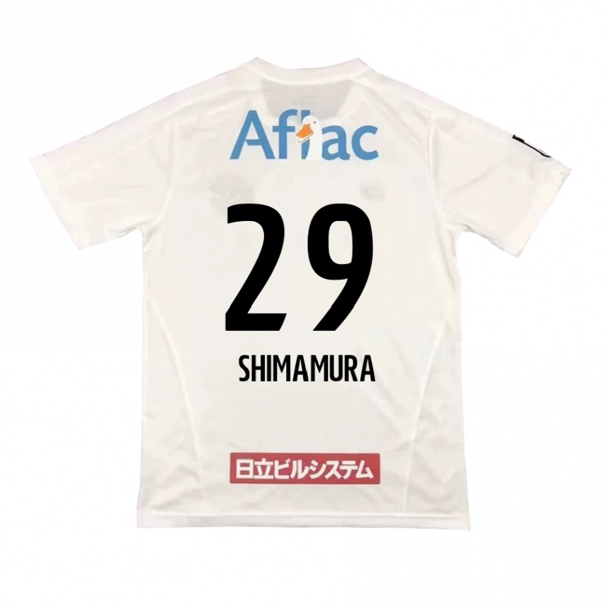 Hombre Fútbol Camiseta Takuya Shimamura #29 Blanco Negro 2ª Equipación 2024/25