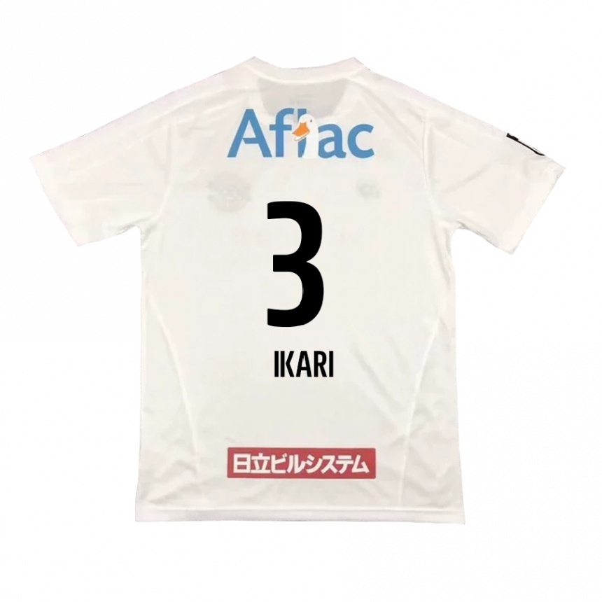 Hombre Fútbol Camiseta Tetta Ikari #3 Blanco Negro 2ª Equipación 2024/25