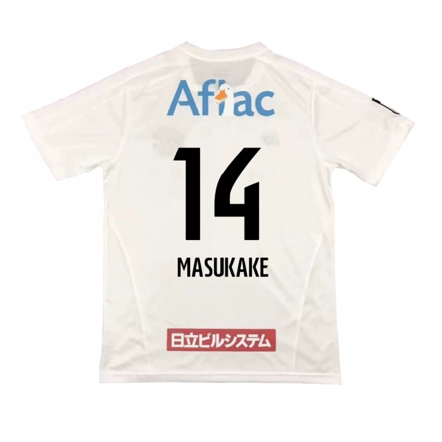 Hombre Fútbol Camiseta Sogo Masukake #14 Blanco Negro 2ª Equipación 2024/25