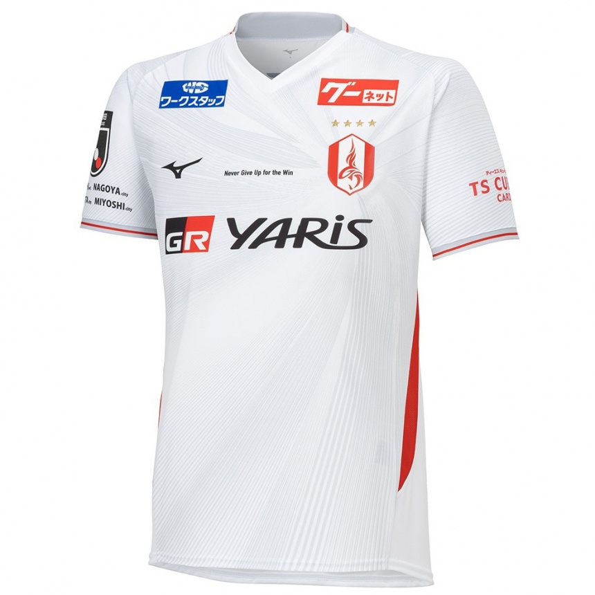 Hombre Fútbol Camiseta Kensuke Nagai #18 Blanco Amarillo Rojo 2ª Equipación 2024/25