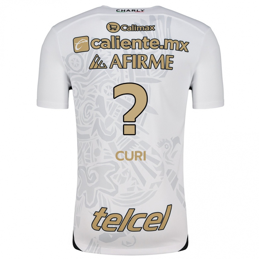 Hombre Fútbol Camiseta Sahid Curi #0 Blanco Negro 2ª Equipación 2024/25