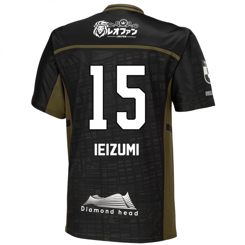 Hombre Fútbol Camiseta Rei Ieizumi #15 Verde Negro 2ª Equipación 2024/25