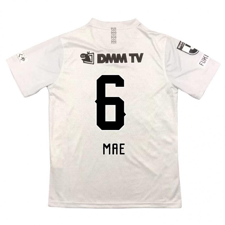 Hombre Fútbol Camiseta Hiroyuki Mae #6 Gris Negro 2ª Equipación 2024/25