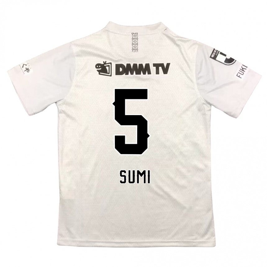 Hombre Fútbol Camiseta Kotaro Sumi #5 Gris Negro 2ª Equipación 2024/25