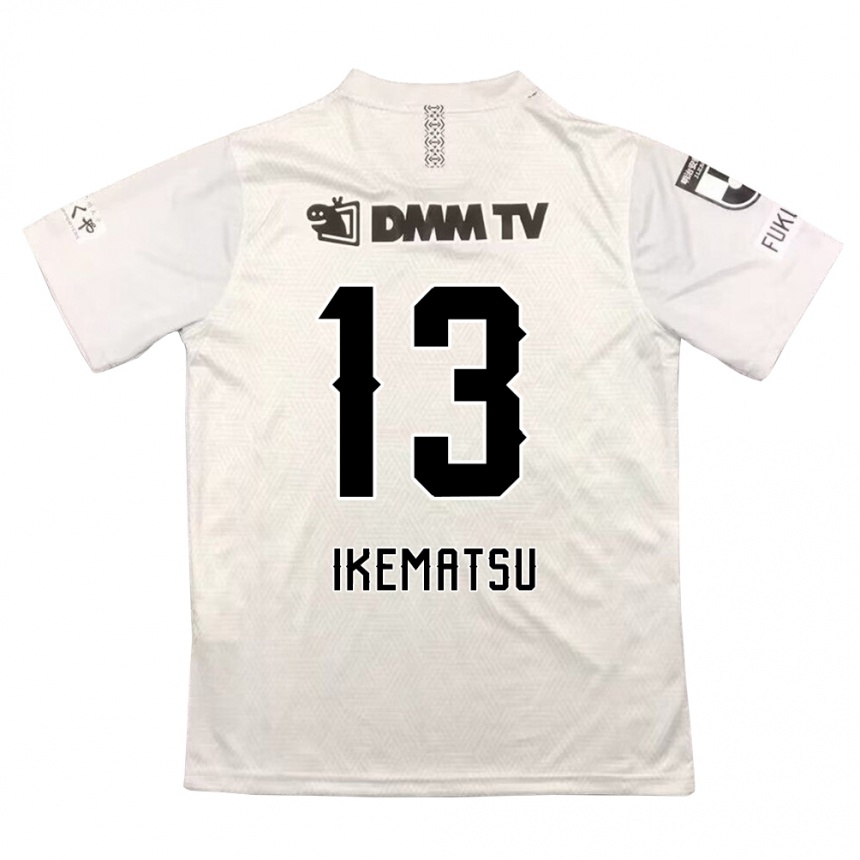 Hombre Fútbol Camiseta Shumpei Ikematsu #13 Gris Negro 2ª Equipación 2024/25