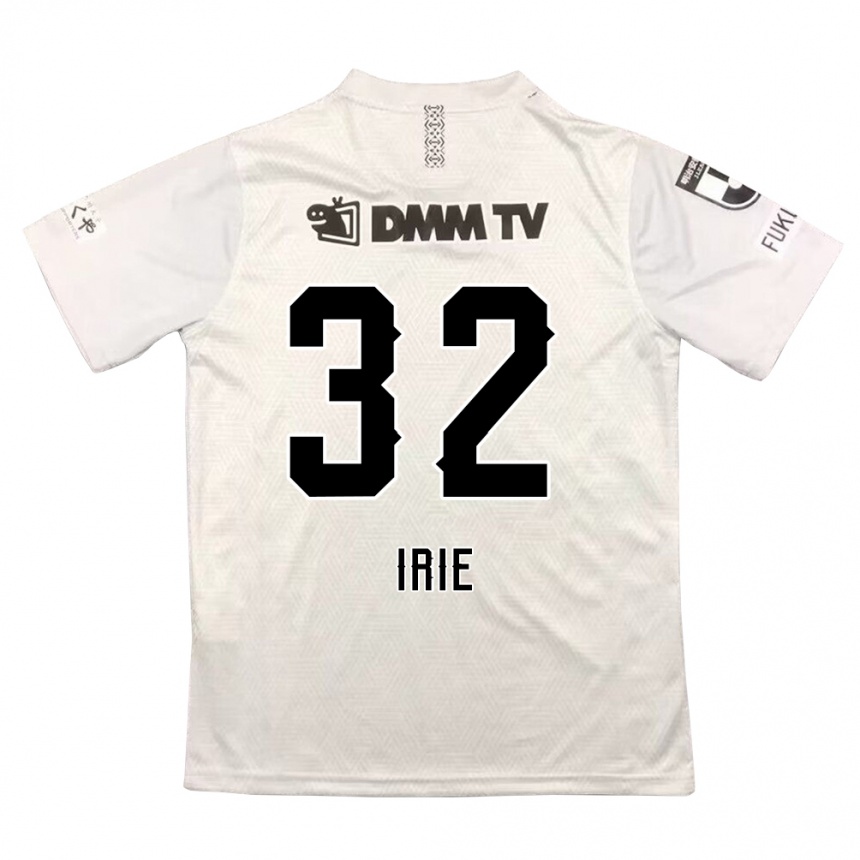 Hombre Fútbol Camiseta Yujin Irie #32 Gris Negro 2ª Equipación 2024/25