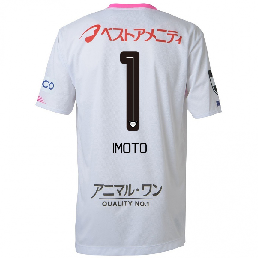 Hombre Fútbol Camiseta Kota Imoto #1 Blanco Azul Rosa 2ª Equipación 2024/25