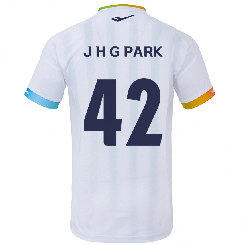 Hombre Fútbol Camiseta Jang Han-Gyeol Park #42 Blanco Azul 2ª Equipación 2024/25