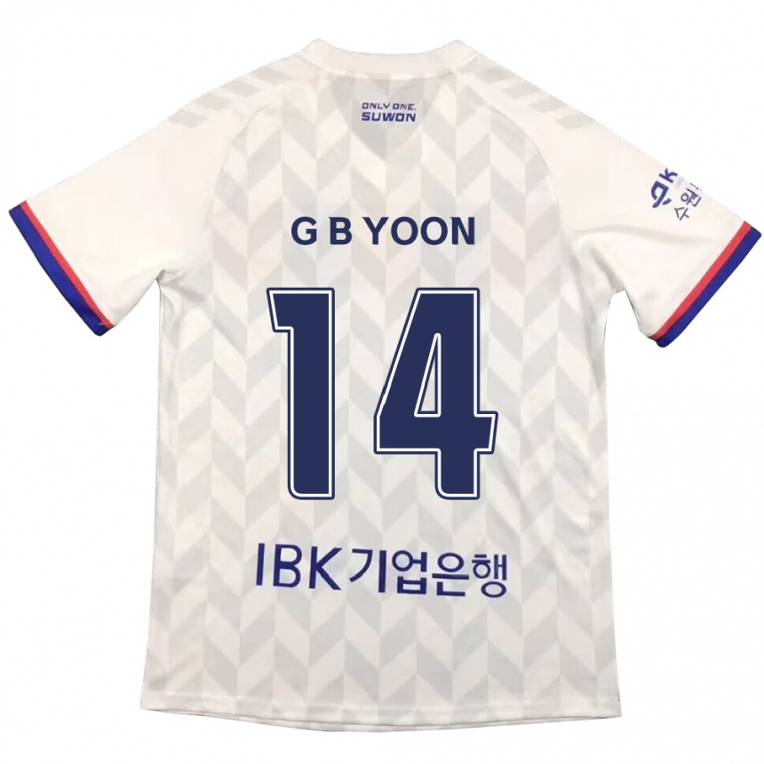 Hombre Fútbol Camiseta Bit-Garam Yoon #14 Blanco Azul 2ª Equipación 2024/25