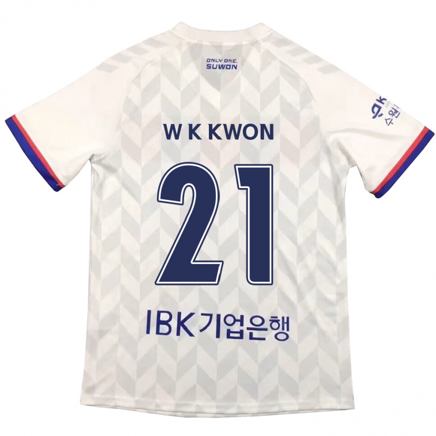 Hombre Fútbol Camiseta Kyung-Won Kwon #21 Blanco Azul 2ª Equipación 2024/25