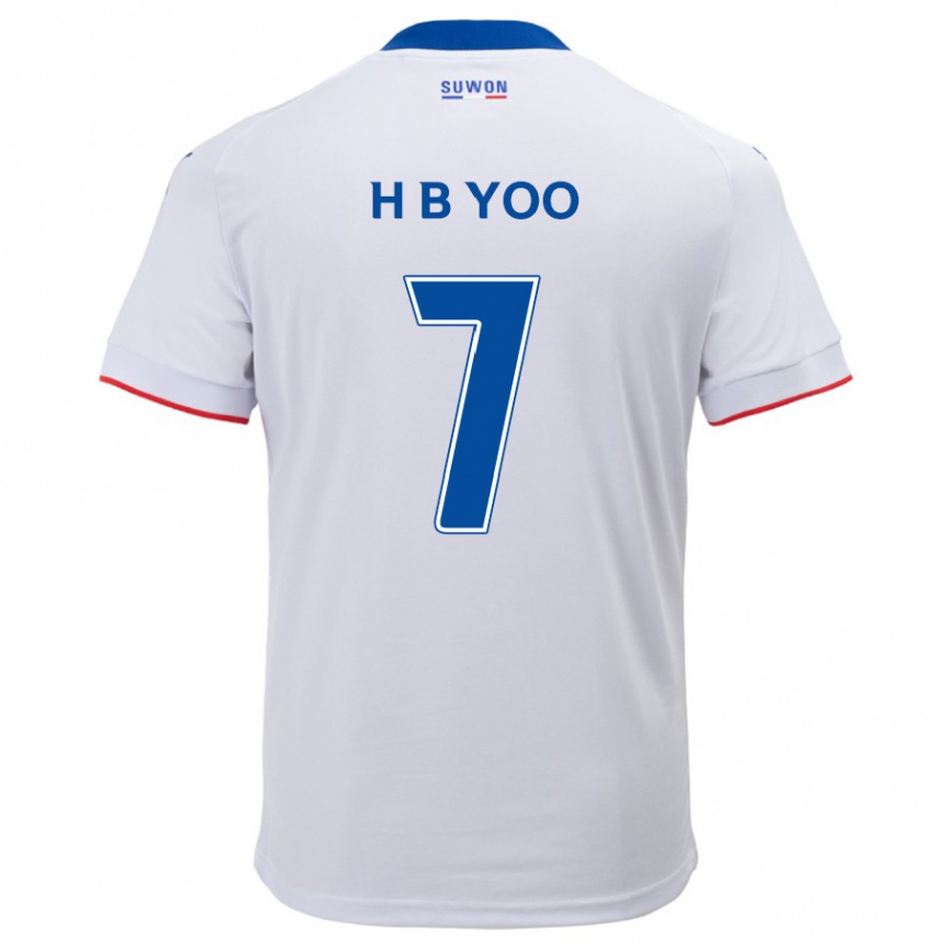 Hombre Fútbol Camiseta Byung-Heon Yoo #7 Blanco Azul 2ª Equipación 2024/25