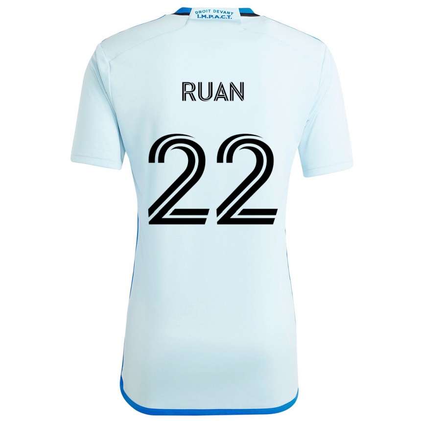 Hombre Fútbol Camiseta Ruan #22 Azul Hielo 2ª Equipación 2024/25