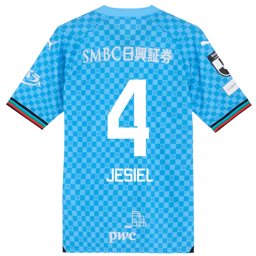 Mujer Fútbol Camiseta Jesiel #4 Azul Celeste 1ª Equipación 2024/25