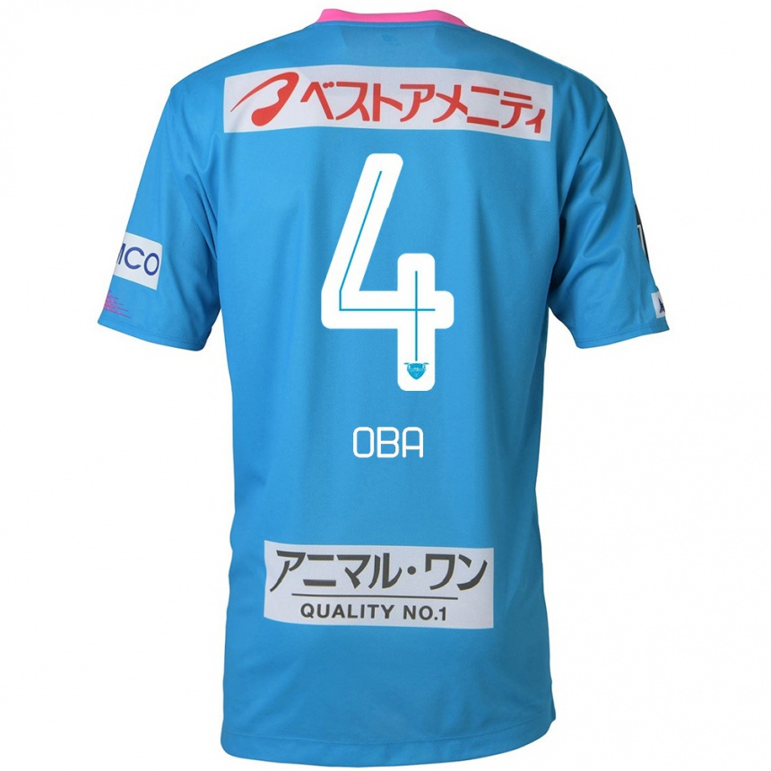 Mujer Fútbol Camiseta Shotaro Oba #4 Azul Rosado 1ª Equipación 2024/25