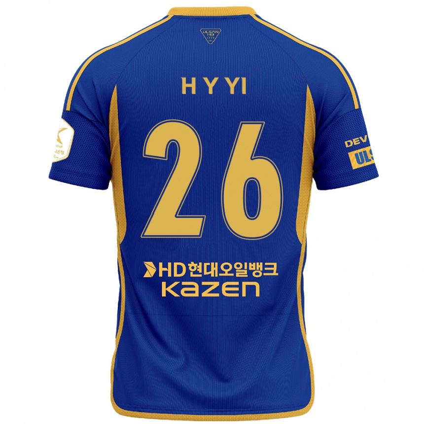 Mujer Fútbol Camiseta Yong-Hyeon Yi #26 Azul Amarillo 1ª Equipación 2024/25