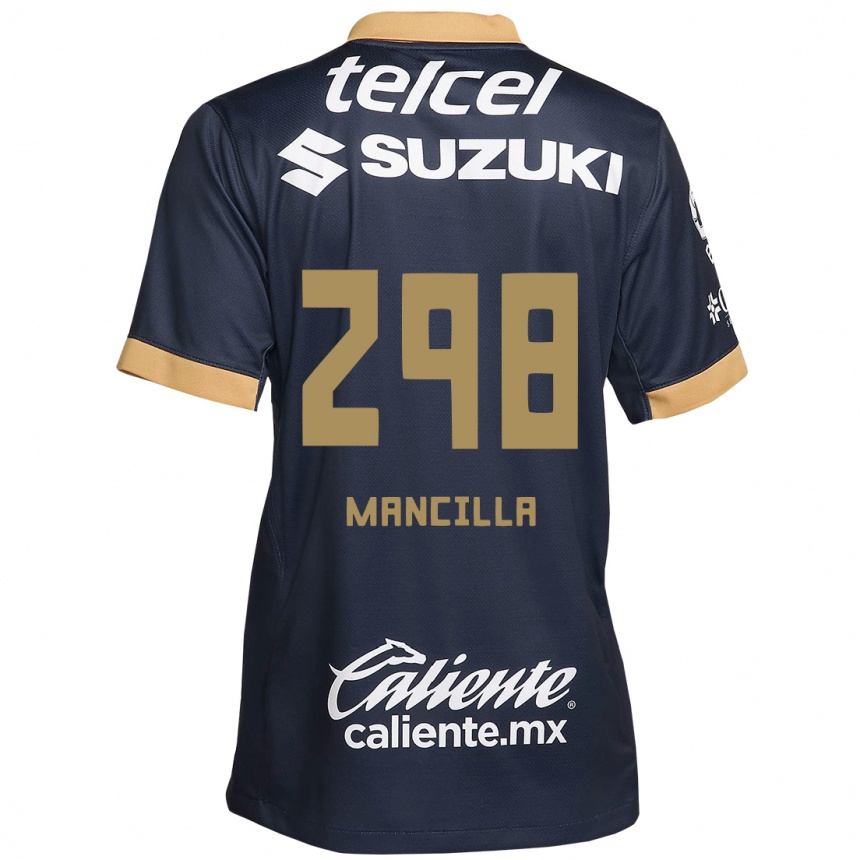 Mujer Fútbol Camiseta José Mancilla #298 Obsidiana Dorada Blanca 2ª Equipación 2024/25