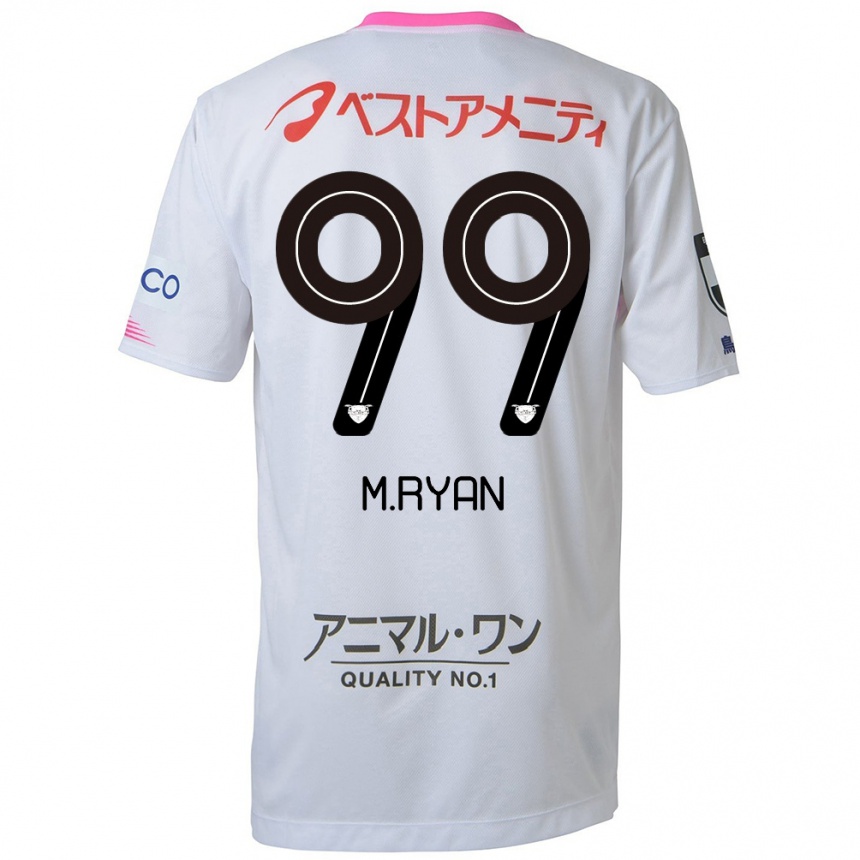 Mujer Fútbol Camiseta Marcelo Ryan #99 Blanco Azul Rosa 2ª Equipación 2024/25