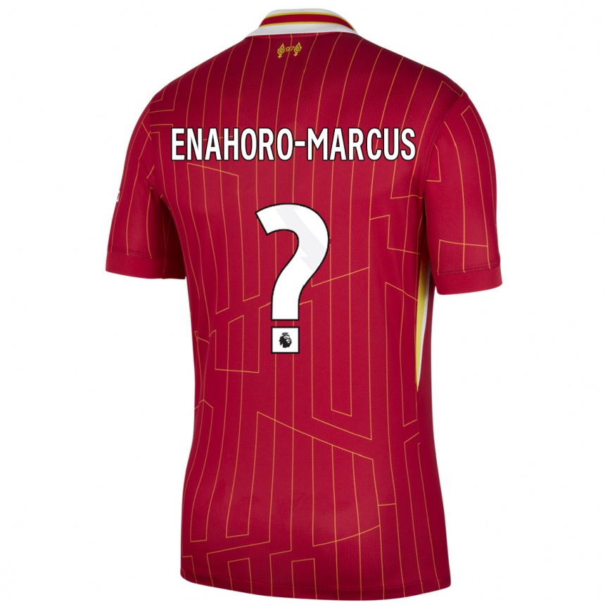 Niño Fútbol Camiseta Louis Enahoro-Marcus #0 Rojo Amarillo Blanco 1ª Equipación 2024/25