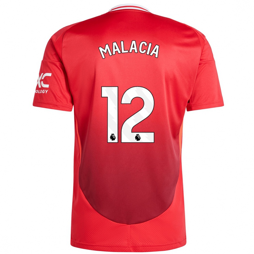 Niño Fútbol Camiseta Tyrell Malacia #12 Rojo Brillante 1ª Equipación 2024/25