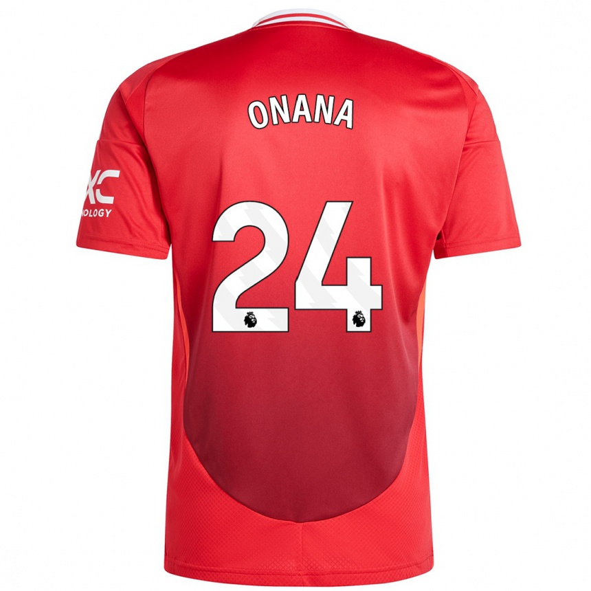 Niño Fútbol Camiseta Andre Onana #24 Rojo Brillante 1ª Equipación 2024/25