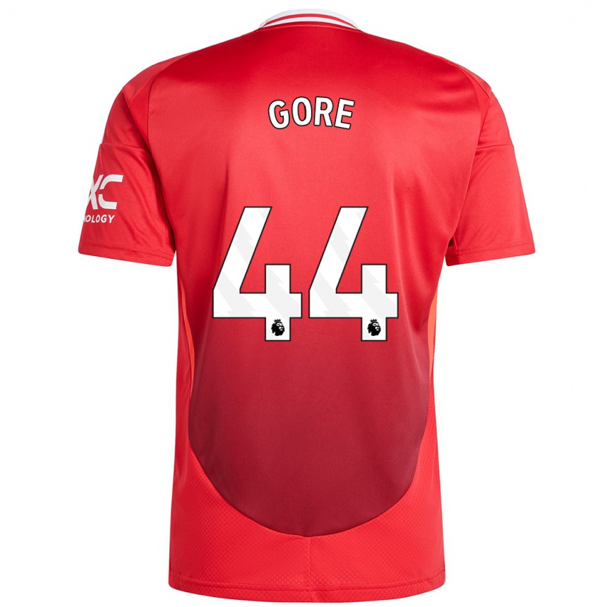 Niño Fútbol Camiseta Daniel Gore #44 Rojo Brillante 1ª Equipación 2024/25