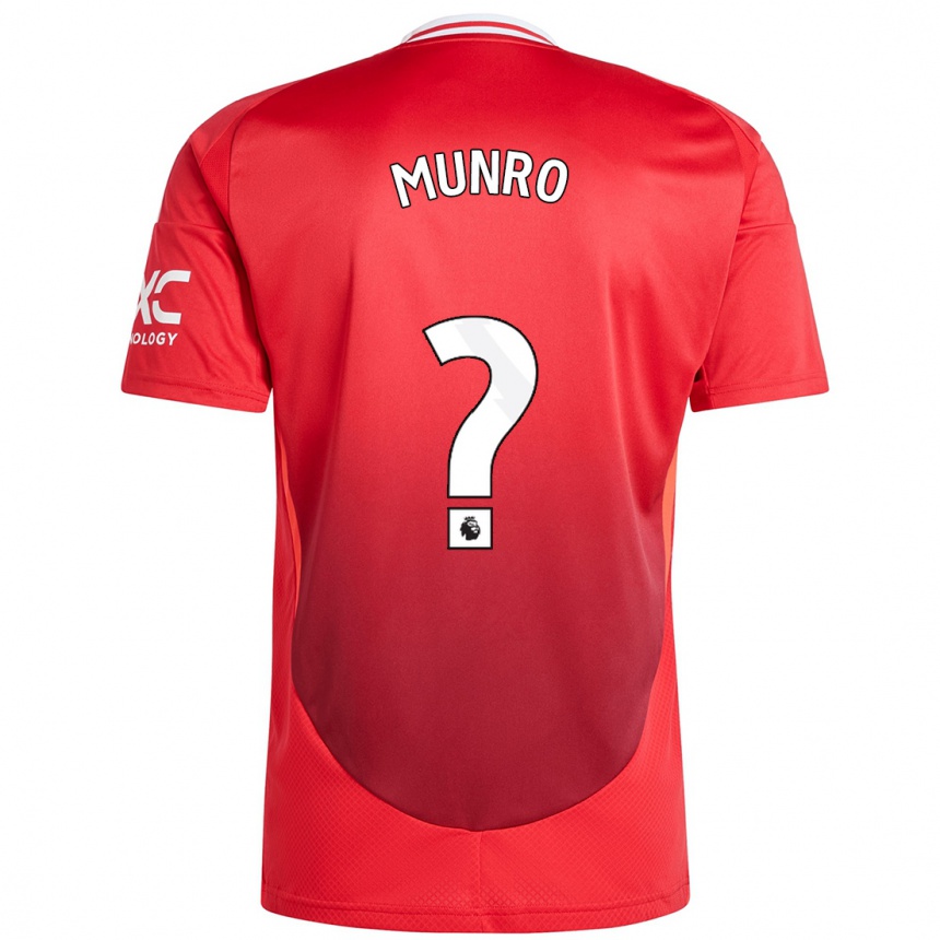 Niño Fútbol Camiseta Reece Munro #0 Rojo Brillante 1ª Equipación 2024/25