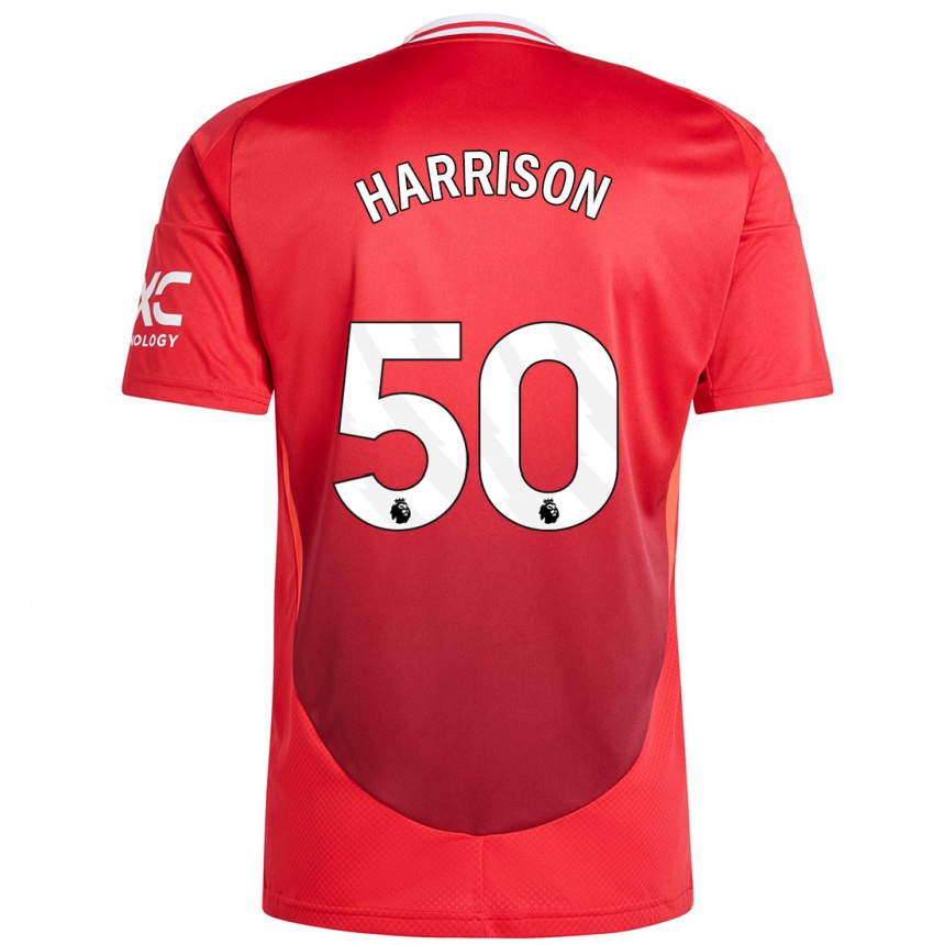 Niño Fútbol Camiseta Elyh Harrison #50 Rojo Brillante 1ª Equipación 2024/25