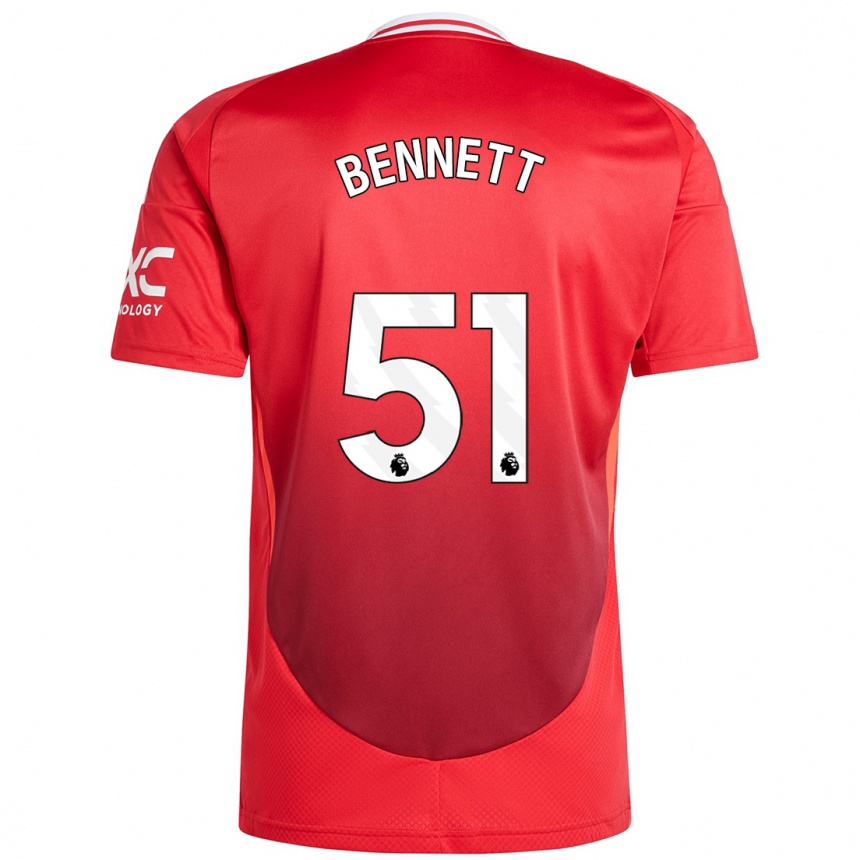 Niño Fútbol Camiseta Rhys Bennett #51 Rojo Brillante 1ª Equipación 2024/25