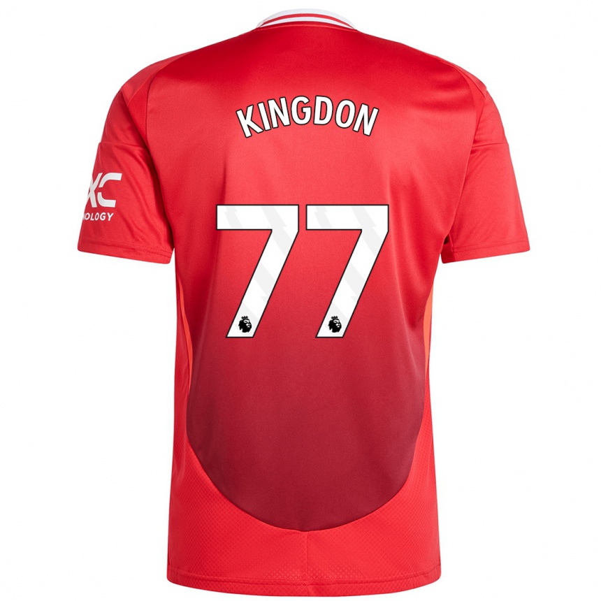 Niño Fútbol Camiseta Jack Kingdon #77 Rojo Brillante 1ª Equipación 2024/25