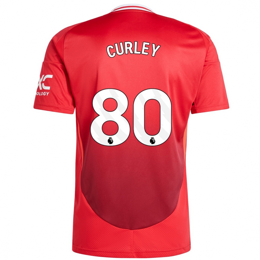 Niño Fútbol Camiseta Ruben Curley #80 Rojo Brillante 1ª Equipación 2024/25