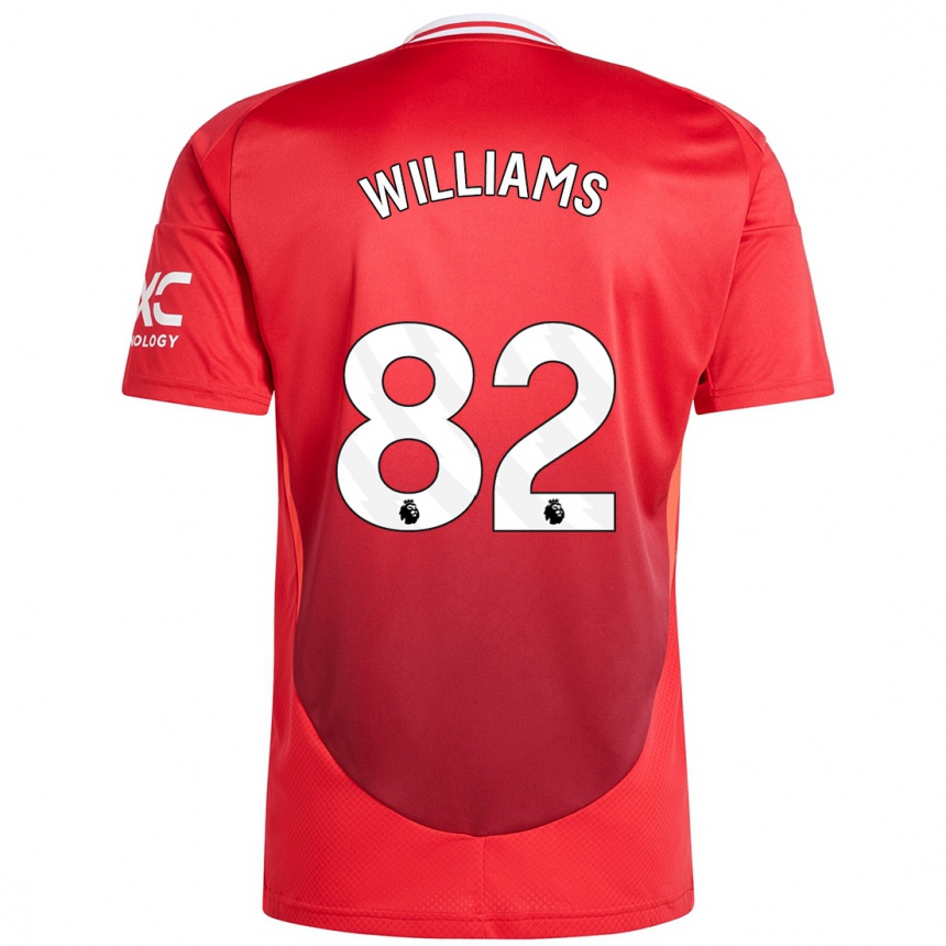 Niño Fútbol Camiseta Ethan Williams #82 Rojo Brillante 1ª Equipación 2024/25