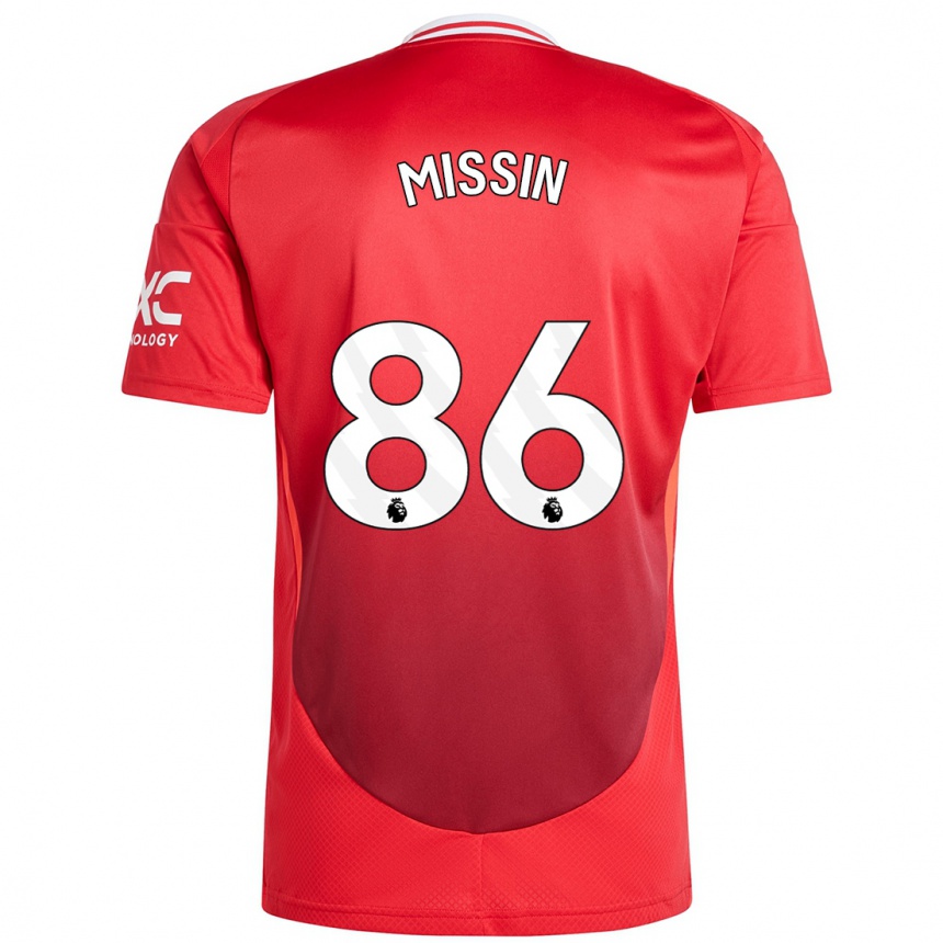 Niño Fútbol Camiseta Ashton Missin #86 Rojo Brillante 1ª Equipación 2024/25