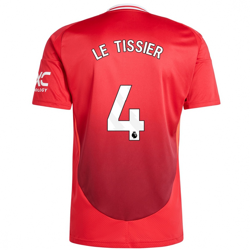 Niño Fútbol Camiseta Maya Le Tissier #4 Rojo Brillante 1ª Equipación 2024/25