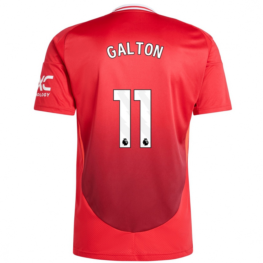 Niño Fútbol Camiseta Leah Galton #11 Rojo Brillante 1ª Equipación 2024/25