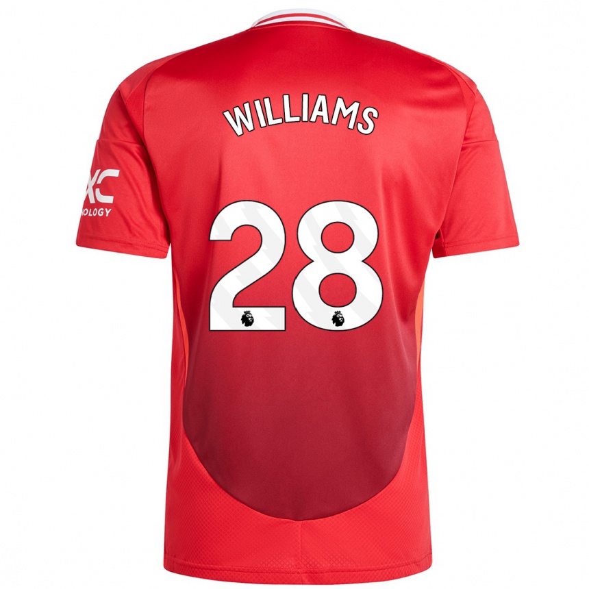 Niño Fútbol Camiseta Rachel Williams #28 Rojo Brillante 1ª Equipación 2024/25