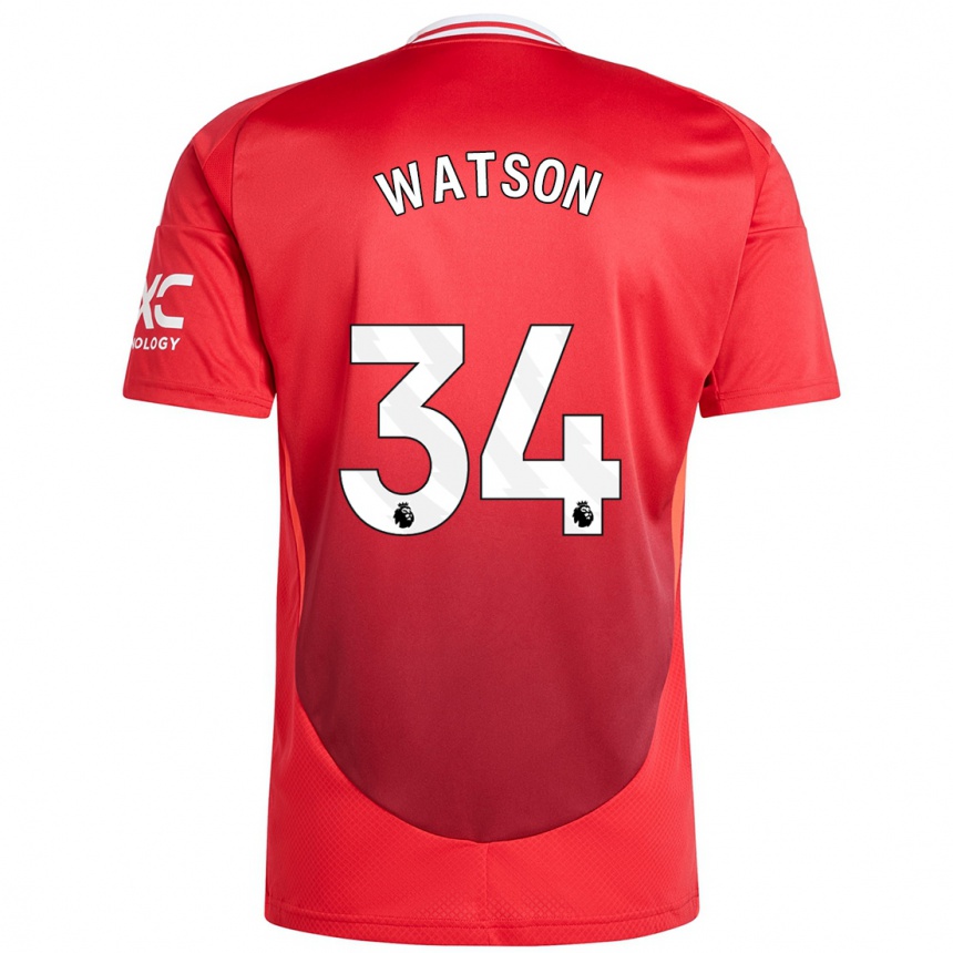 Niño Fútbol Camiseta Emma Watson #34 Rojo Brillante 1ª Equipación 2024/25