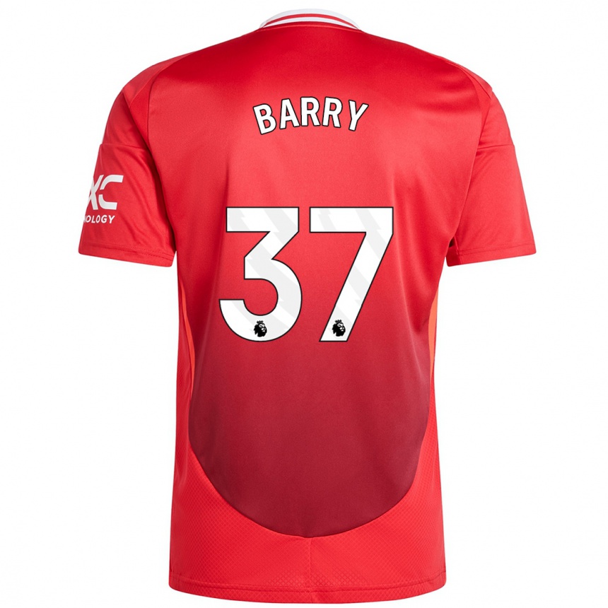 Niño Fútbol Camiseta Keira Barry #37 Rojo Brillante 1ª Equipación 2024/25