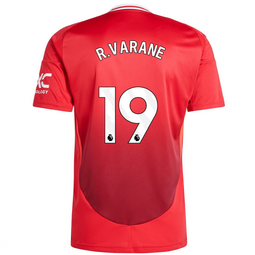 Niño Fútbol Camiseta Raphael Varane #19 Rojo Brillante 1ª Equipación 2024/25