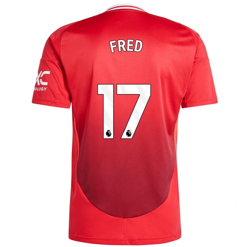 Niño Fútbol Camiseta Fred #17 Rojo Brillante 1ª Equipación 2024/25