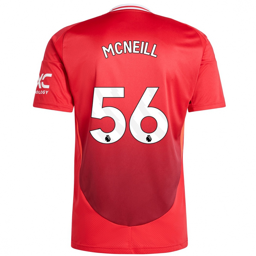 Niño Fútbol Camiseta Charlie Mcneill #56 Rojo Brillante 1ª Equipación 2024/25