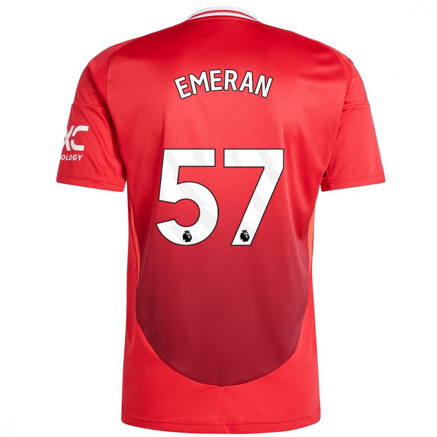 Niño Fútbol Camiseta Noam Emeran #57 Rojo Brillante 1ª Equipación 2024/25