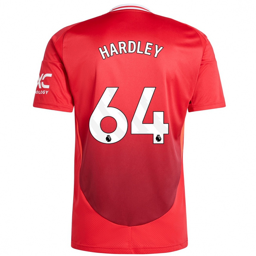 Niño Fútbol Camiseta Bjorn Hardley #64 Rojo Brillante 1ª Equipación 2024/25