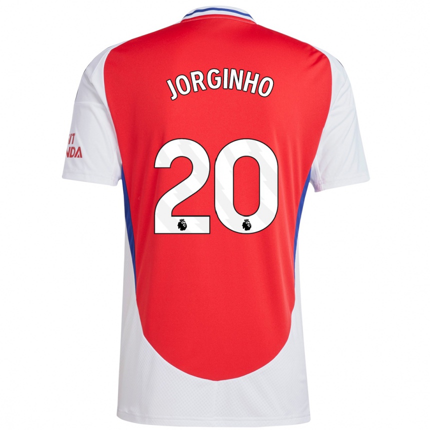 Niño Fútbol Camiseta Jorginho #20 Rojo Blanco 1ª Equipación 2024/25