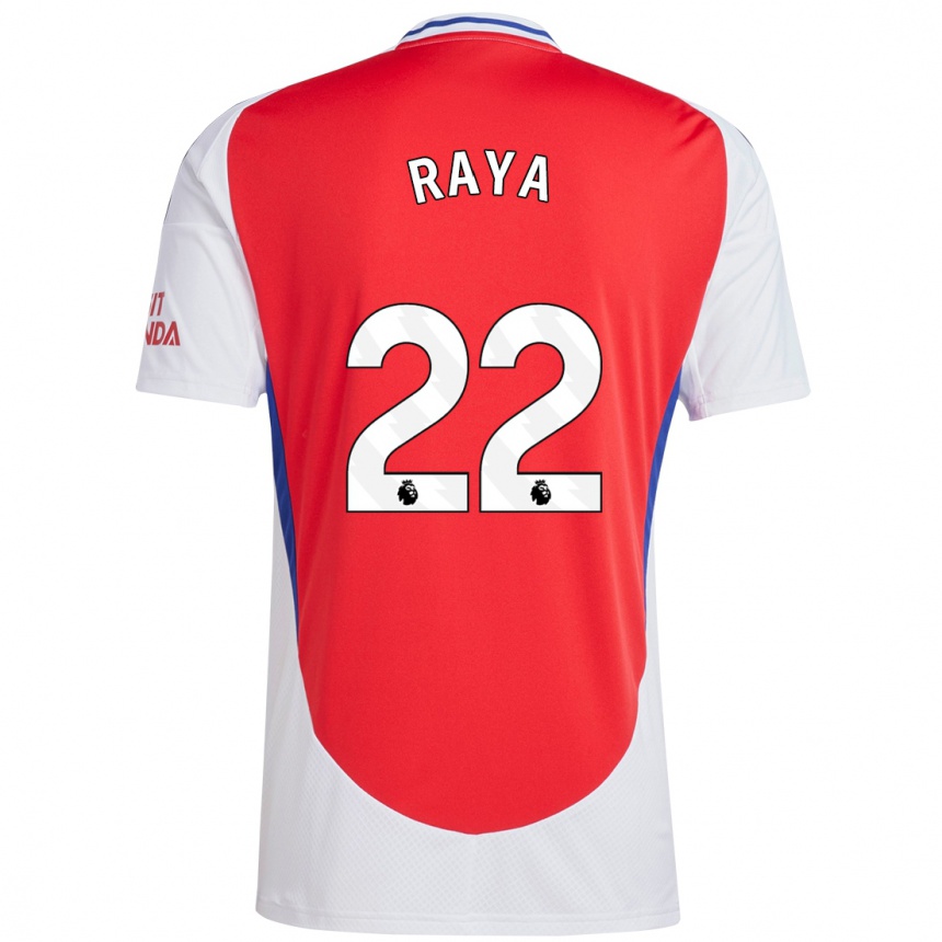 Niño Fútbol Camiseta David Raya #22 Rojo Blanco 1ª Equipación 2024/25