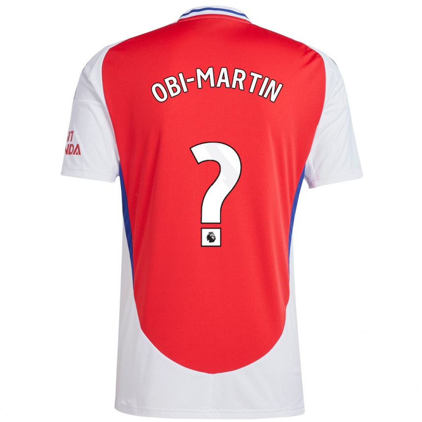 Niño Fútbol Camiseta Chido Obi-Martin #0 Rojo Blanco 1ª Equipación 2024/25