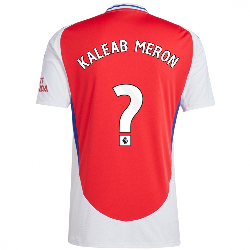 Niño Fútbol Camiseta Kaleab Meron #0 Rojo Blanco 1ª Equipación 2024/25