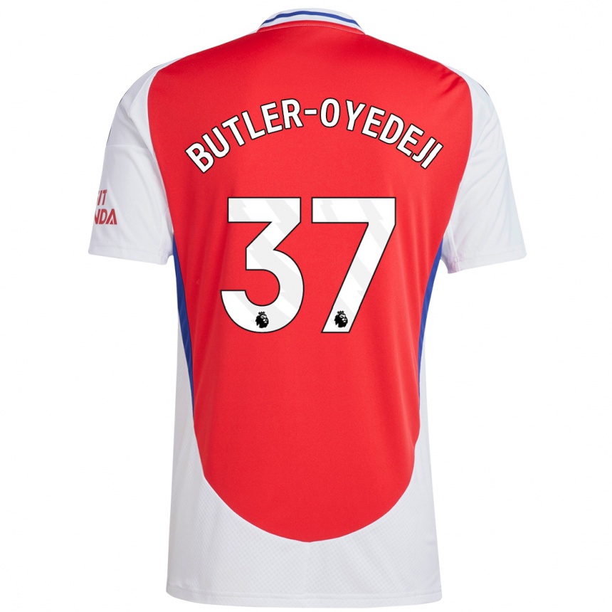 Niño Fútbol Camiseta Nathan Butler-Oyedeji #37 Rojo Blanco 1ª Equipación 2024/25