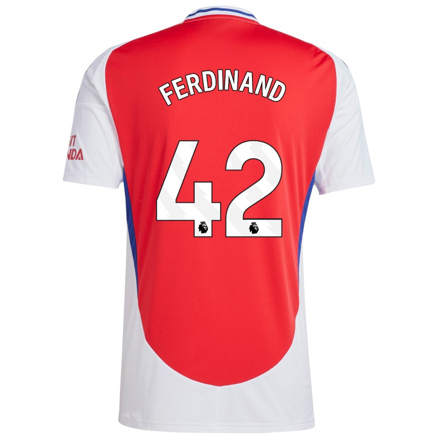 Niño Fútbol Camiseta Seb Ferdinand #42 Rojo Blanco 1ª Equipación 2024/25