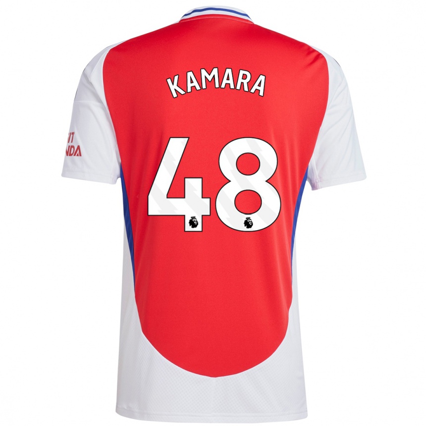 Niño Fútbol Camiseta Osman Kamara #48 Rojo Blanco 1ª Equipación 2024/25