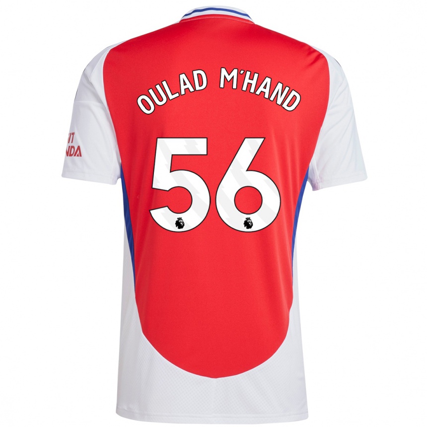 Niño Fútbol Camiseta Salah-Eddine Oulad M'hand #56 Rojo Blanco 1ª Equipación 2024/25